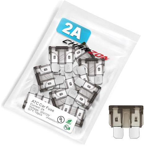 Chanzon 10 Stück ATC Sicherungen Kfz, Autosicherungen Set 2A 32V Flachsicherung (ATO APR Standard) 2 A Schneller Schlag für PKW LKW SUV