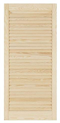 Louvre Door – Pine Wood – Vented Open – Ready to Paint Internal Louvre Cupboard Doors – Slatted Wardrobe Doors – Various Sizes (993mm (39.1) Height, 444mm (17.5) Width)