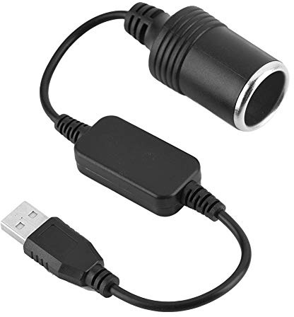 Cuifati USB-Anschluss an 12V Auto Zigarettenanzünder Buchse Buchse Konverter Adapter Kabel Auto Zigarettenanschluss USB Anschluss an 12V