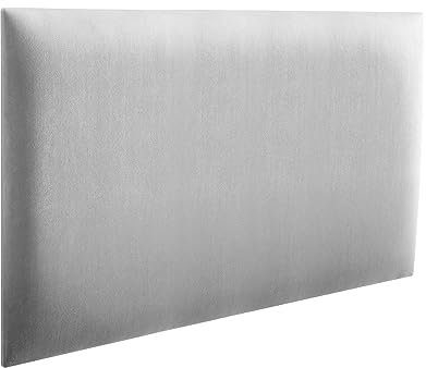 RAVIO Wandpaneele gepolstert | 3D Wandverkleidung mit Schaumstoff | Wandkissen als Kopfteil für Bett | Wanddekoration für Schlafzimmer, Kinderzimmer, Büro, Diele | (Hellgrau, 60x40 cm)