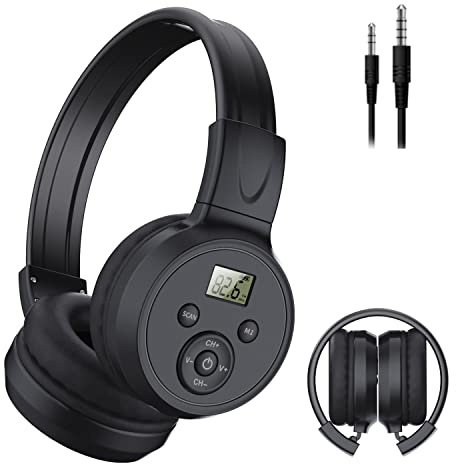 Portable Personal FM Radio Headphones with Best Reception,Foldable FM Headset Radio Receiver for Meeting, Daily Works, Hiking, Jogging, 2 AAA Battery Operated (Not Included)