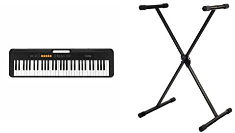 Casio CT-S100 - Teclado de Piano (sin Adaptador de Corriente Alterna) & GEWA F900520 - Soporte de teclado, patas perfil simple,negro