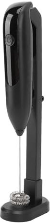 DADEa Espumador de Leche Recargable, Espumador de Leche de Mano, Espumador con Base de Carga Inalámbrica, Espumador Recargable USB C con Soporte, Espumador de Mano de 2 Velocidades para el Hogar, Coci