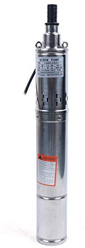 HOARLICN 3.5 Zoll Tiefbrunnenpumpe, Unterwasser-Tiefbrunnenpumpe Brunnenpumpe Edelstahl Brunnenpumpen 2850 U/Min 500watt Für Grundwasser 15m Kabel 230v