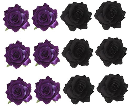 VALICLUD 12stücke Blumenbrosche Rosenbrosche Haarspangen mit Blumen für Damen Anstecknadeln für Hochzeitsfeiern und Partys