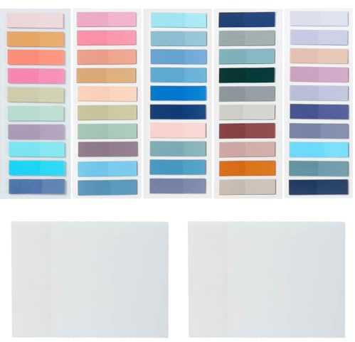 AIYVELU 1000 Stück Haftstreifen 100 Blätter Transparente Haftnotizen, Transparent Sticky Notes, Wiederbeschreibbar Clear Sticky Notes, Selbstklebende Wasserfest Haftnotizen für Schule, Büro, Zuhause