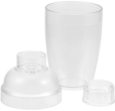 FUNOMOCYA Criba Vibradora De Plástico Transparente Con Medidor De Agitador Eléctrico Para Bebidas Mezclador De Vino Herramienta Para Barman Para Preparar Cócteles y Mezclas De Café Casa o Ba