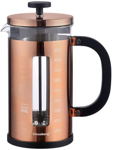 French Press KB-7740 - Cafetera y tetera, 1000 ml, color oro rosa