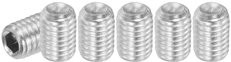 PATIKIL 30 stycken skruvar set, M8 x 12 mm hexagon grovskruv 304 rostfritt stål insexkant gängstift för fäste dörrhandtag vattenkran lampreparation