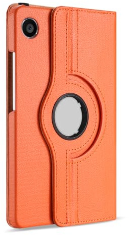 360° Rotating Case for Samsung Galaxy Tab A11+ 11-inch (2025) and Tab A9+ 11-inch (2023) –Rotate Stand Cover with Auto Wake/Sleep (Orange)