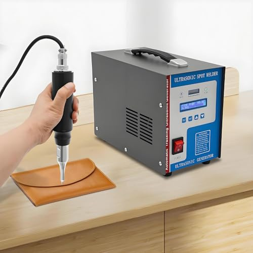 LZDOYY Saldatrice a ultrasuoni per plastica, saldatrice a Punti Portatile da 28 kHz e 700 W, saldatrice a Punti a ultrasuoni con 10 Teste di Saldatura per ABS, PP, PE