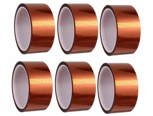 Cinta aislante de PET resistente a temperaturas marron 6 unidades 48mm x 33m