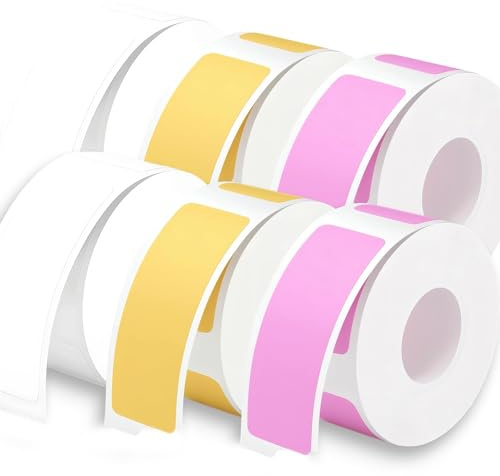 Thermo-Etikettenband Kompatibel Mit Nelko P21, Polono P31s, Supvan E10-6 Rollen (960 Etiketten) Selbstklebend, 12x40mm, Wasser- Und Ölbeständig - Für Büro, Zuhause, Schule