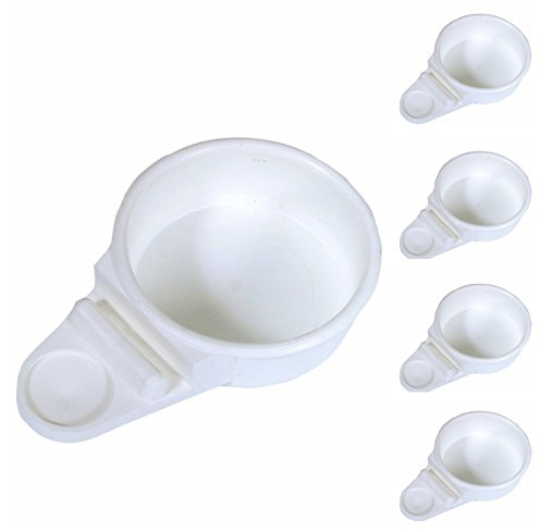 Moondown Farm Egg Food Feeding Drawers Large Plastic for Finch, Canary, Budgie Cages 5 Pack