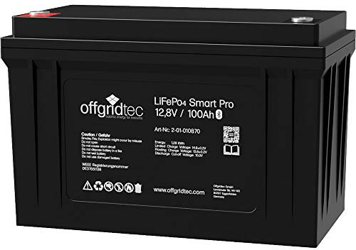 Offgridtec® LiFePo4 Batterie 12/100 12,8V 100Ah 1280Wh BMS integriert inkl. Bluetooth Überwachung