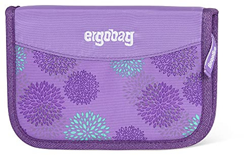 ergobag Hard Pencil Case Federmäppchen für Jugendliche, Uni, Purple Ice Flowers (violett), 1,1 l