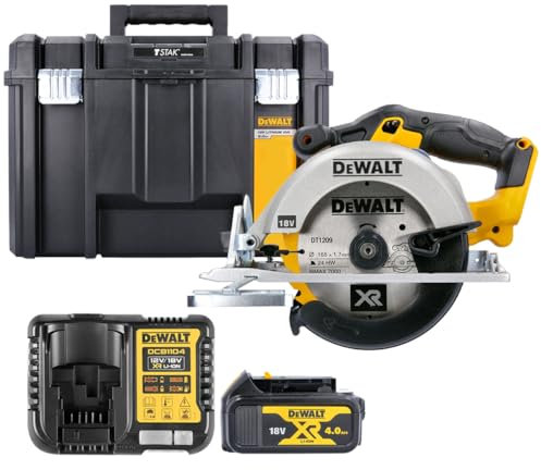 Dewalt DCS391N 18V 165mm Circular Saw with 1 x 4Ah Battery & Charger in TSTAK