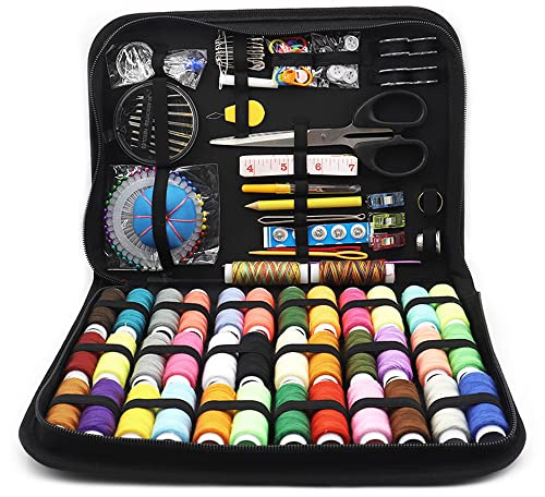 CENPEK Nähset, 230-teiliges Nähset, großes Nähzubehör mit Reißverschluss-Etui, 43 XL Garnspulen, Fingerhut, Faden, Nadel für Anfänger/Profis/Erwachsene, Home-Button Reparaturset