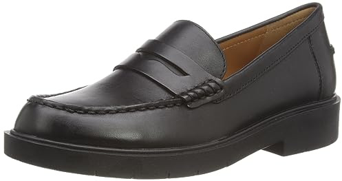Geox D Spherica Ec1 A, Mocasines para Mujer, Negro (Black), 37.5 EU