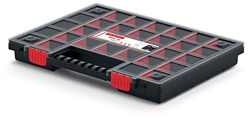 Kistenberg Boîte de rangement pour petites pièces Avec séparateurs amovibles, couvercle transparent 399 x 303 x 50 mm