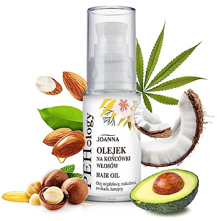 JOANNA PEHology - Aceite para las puntas del cabello - Proporciona un cuidado intensivo para todos los tipos de cabello - Macadamia, almendra, aguacate y aceites de cáñamo - Contra la rotura - 25 ml