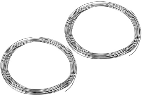 Patikil 99.99% Pure Zinc Wire, 2 Rolls 20 Gauge Soft Beading Wire for Lab Experiments (16.4Ft/Roll)