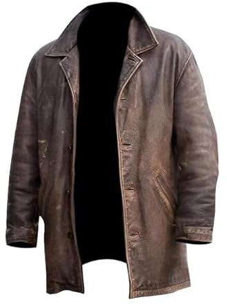 Leder Fashions Men's Super Dean Winchester Vintage Sheep Leather Jacket - Jensen Ackles Natural Genuine Leather Jackets For Men