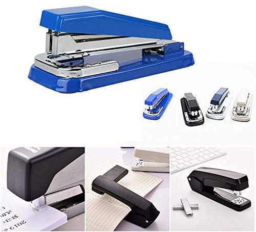 2 Stück Desktop-Hefter mit 20 Blatt Kapazität, müheloser manueller Hefter zum Organisieren von Dokumenten und Erstellen von Berichten (zufällige Farbe)