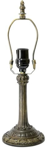BOTOWI Harz-Tischlampensockel Ersatz, nur 14,4 Zoll hoher Tiffany-Schreibtischleuchtensockel, Bronze-Finish, Nachttisch-Leselampenhalter für 8-Zoll-Tiffany-Buntglas-Lampenschirme