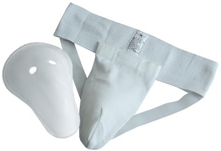 Elasticated Cotton Martial Arts Karate, Taekwondo, Kung Fu Groin Guard With Cup (Small)