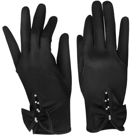 TOGEVAL 1paar Elegante Satin-handschuhe Für Damen Hochzeitsaccessoire Handgelenk-lange Vielseitig Einsetzbar Für Hochzeiten Und Tee-partys Erhältlich