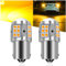 Qasim bau15s py21w 7507 Bombilla LED ámbar amarillo 1156 1156py LED intermitentes delanteros y traseros Bombillas de camping para interior del coche DC 10-30V (paquete de 2)
