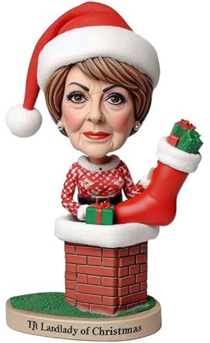 Individuelle Wackelkopf-Figur, 15,2 - 20,3 cm, basierend auf Ihrem Gesichtsfoto, weibliche Weihnachtsfigur, personalisierter Wackelkopf als Vatertag zum Muttertag oder Freund