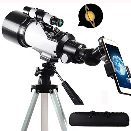 Astronomie-Anfänger für Kinder und Erwachsene, 400 mm Brennweite, 120-fache Vergrößerung, Fernrohr-Refraktor, mit Smartphone-Adapter, Rucksack und Mondfilter