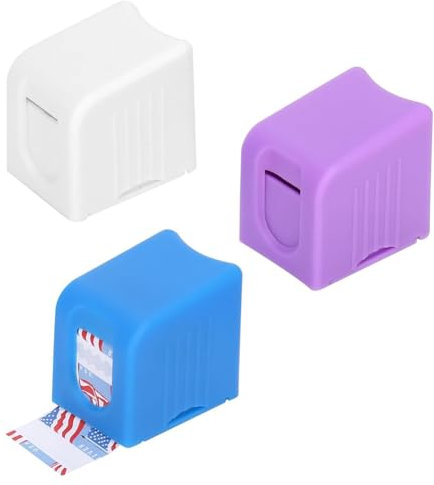 Lahdrhab 3-pack stämpelrulle dispenser frimärken porto för evigt rulle med 100 3 färger av hållare för frimärken stämpeldispenser