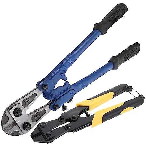 TOPBATHY 2pcs Bolt Cutters Heavy Duty Manual Cable Cutters for Chain Link Fence Wire Cable Cutting Tools Ergonomic Design