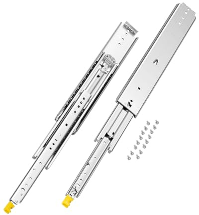 VEVOR 1 Paio di Guide per Cassetti a Estensione Completa, Capacità di Carico 226,8 kg, Guide per Cassetti con Bloccaggio, Cuscinetti a Sfera con Guida Scorrevole, 540 x 76 x 19,5 mm