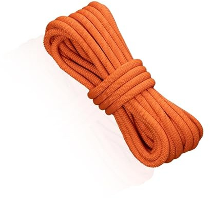 Cuerda de Escalada estática 10 mm diámetro Diferentes Metros Largo Color Naranja para Alpinismo montañismo Descenso espeleología barranquismo velero Muelle Arrastre polea (20m)