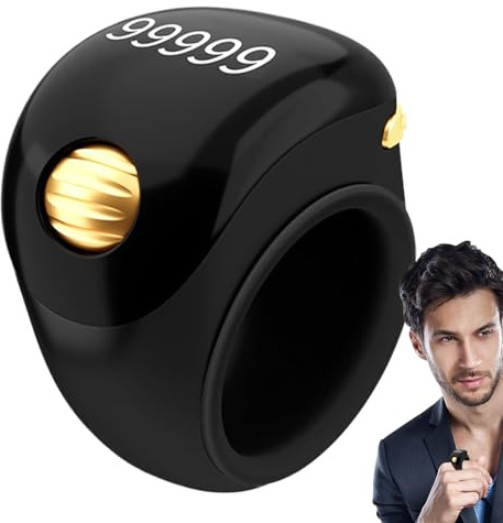 Clicker Des Doigts - Tracker D'affichage Numérique, Bague De Décompte Électronique | Outil Manuel Portable, Dispositif Tasbeeh Rotatif Pour La Relaxation De Méditation Relaxation Active Focus Spiritue