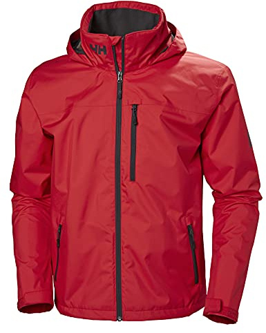 Helly-Hansen Men's Crew Hooded Jacket, Red, M