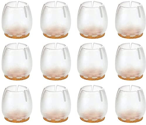 YingStar 12PCS Silicone Chair Leg Caps Feet Pads Furniture Desk Table Protection Covers Floor Scratch Protectors For 26-31MM Round Legs
