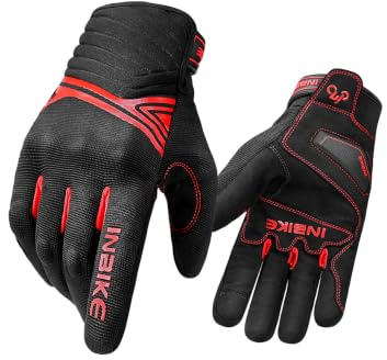 INBIKE Guanti da Moto Invernali, CE 1 KP Omologati Guanti Moto Impermeabili per ATV BMX MTB Bicicletta, Scooter, Arrampicata, Motocross e Altri Sport All'aperto(IM902)