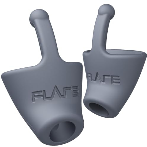 Flare Calmer | Ear Plugs Alternative | Daily Noise Relief | Sound Sensitivity | Stress Relief | No Muffling | Improve Wellbeing | Comfy, Reusable, Soft Silicone Earplugs | Original Grey
