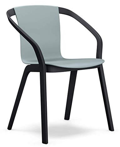 Sedus se:Mood, eleganter Besucherstuhl, ideal für Co-Working Bereiche, Kantinen und Aufenthaltsbereiche, Gestell: Schwarz, Fjordgrün