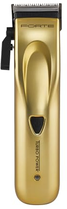Turbo Power Forte Clipper #TPFC1, Professional Hair Clipper, Magnetic Motor Technology, Fully Adjustable Blade, Charging Stand, Black Diamond DLC Blade