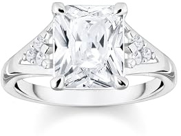 THOMAS SABO Ring weißer Stein Silber Recyceltes 925 Sterling Silber Zirkonia TR2362-051-14