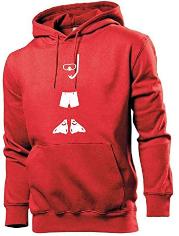 Generisch Schnorchel Set Männer Hoodie Sweatshirt Rot S