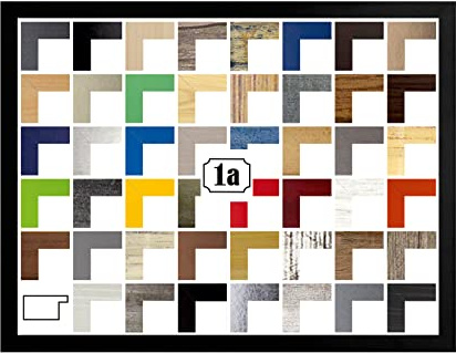 Puzzello Puzzlerahmen Bilderrahmen Posterrahmen 70x100 cm Schwarz Schlicht Matt 100x70 cm mit Antireflex Kunstglas