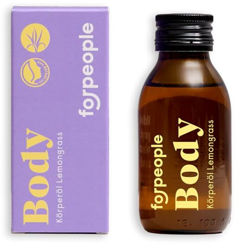 forpeople Körperöl Bio 100 ml · Distelöl, Sesamöl, Sanddornkernöl, Curcumaöl, Lemongras · Reich an Vitamin A und E · Anti Aging Massage und Pflegeöl · Zertifizierte Naturkosmetik