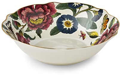 Spode Creatures of Curiosity Serving Bowl 23.5cm - White Fine China with 22ct Gold